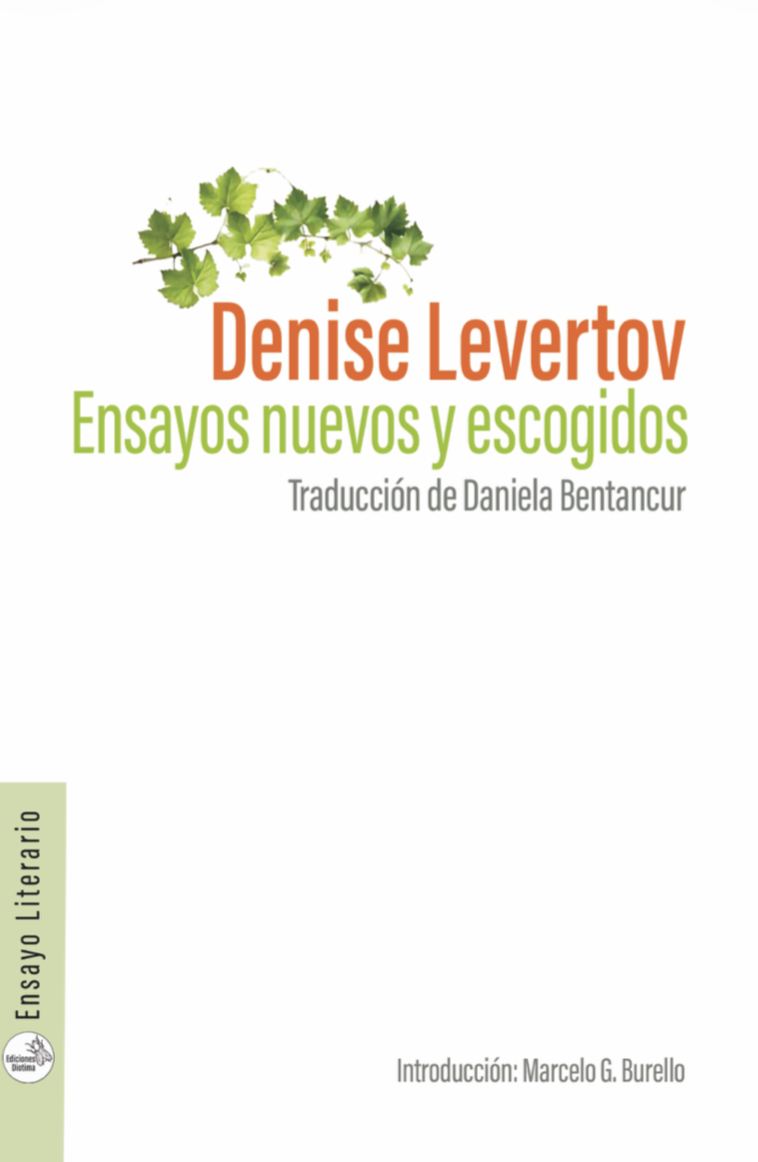 Tapa de Ensayos nuevos y escogidos de Denise Levertov, traducido por Daniela Bentancur